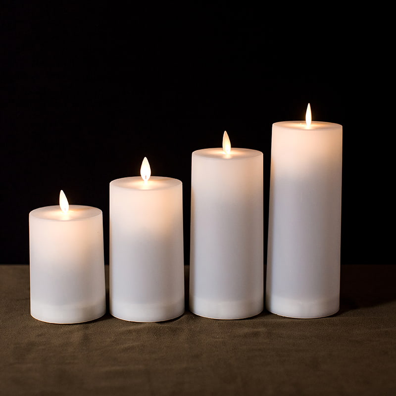 Lot de 4 bougies LED solaires blanches