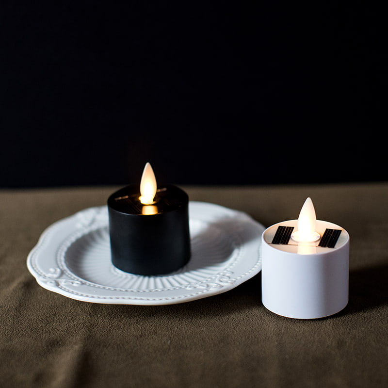 Bougies chauffe-plat solaires sans flamme à LED