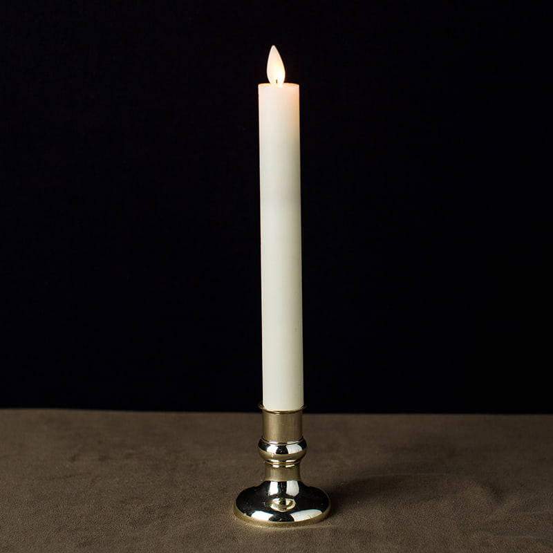 Bougies coniques sans flamme vacillantes ivoire