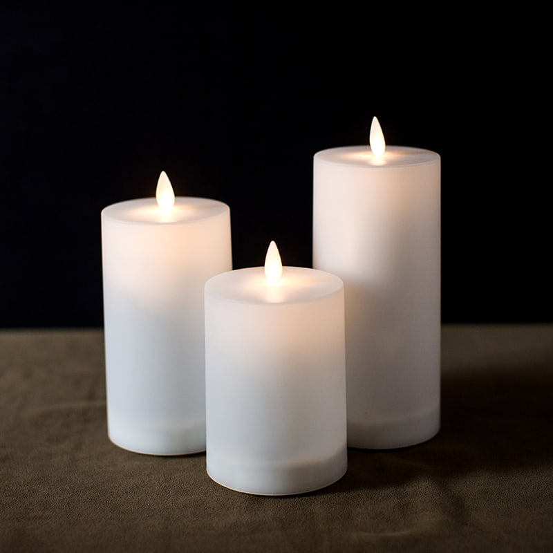 Lot de 4 bougies LED solaires blanches
