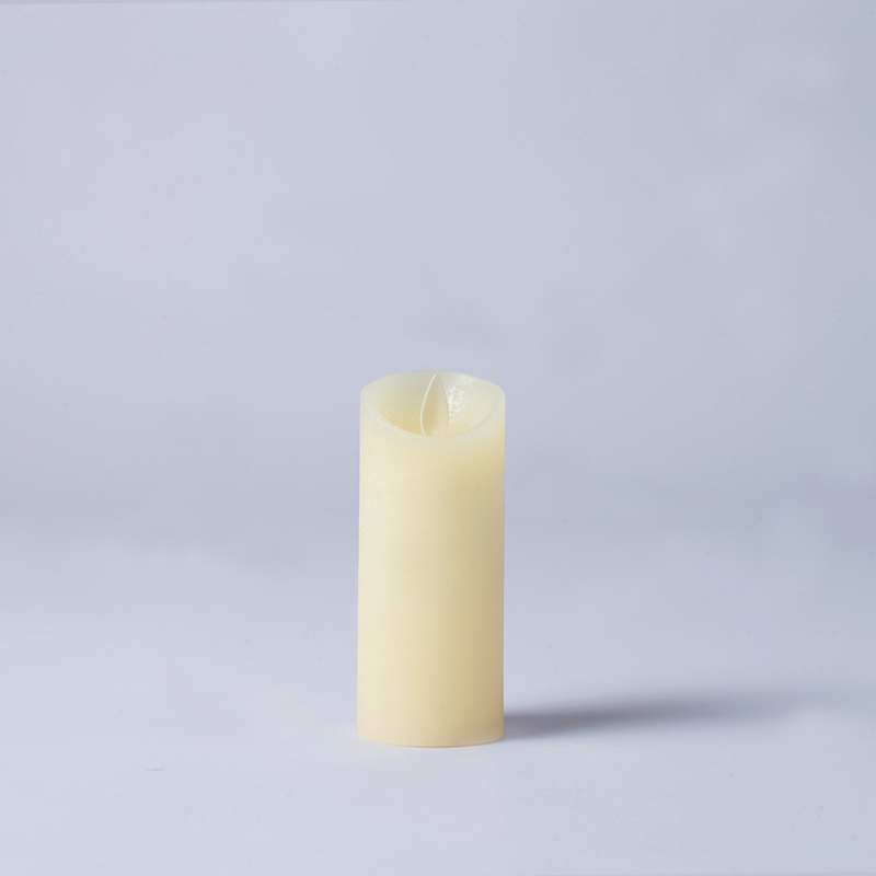 Paquet de 3 bougies piliers sans flamme vacillantes ivoire