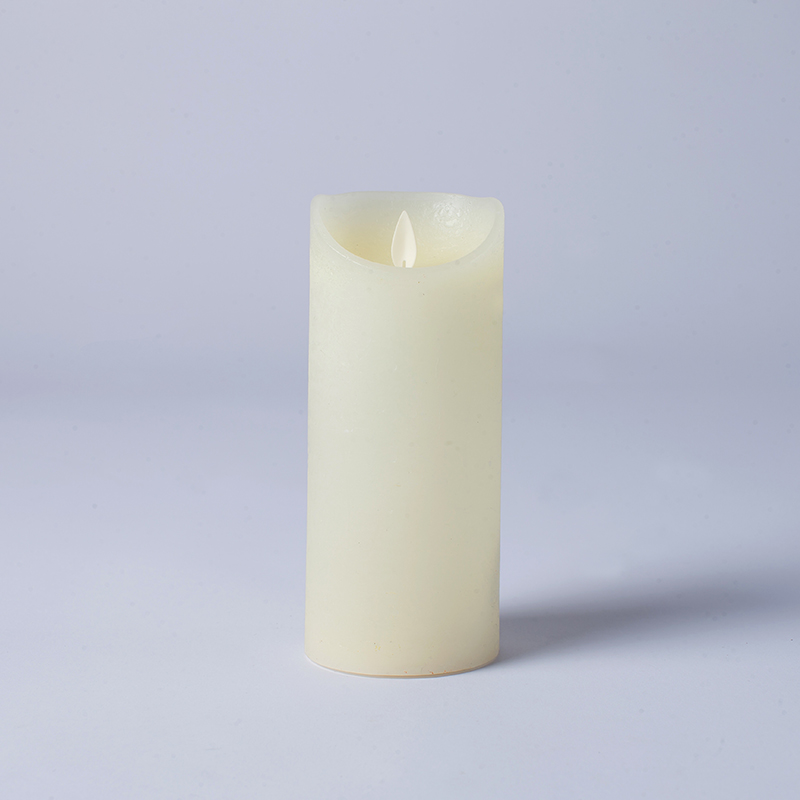 Ensemble de 3 bougies sans flamme en cire véritable ivoire