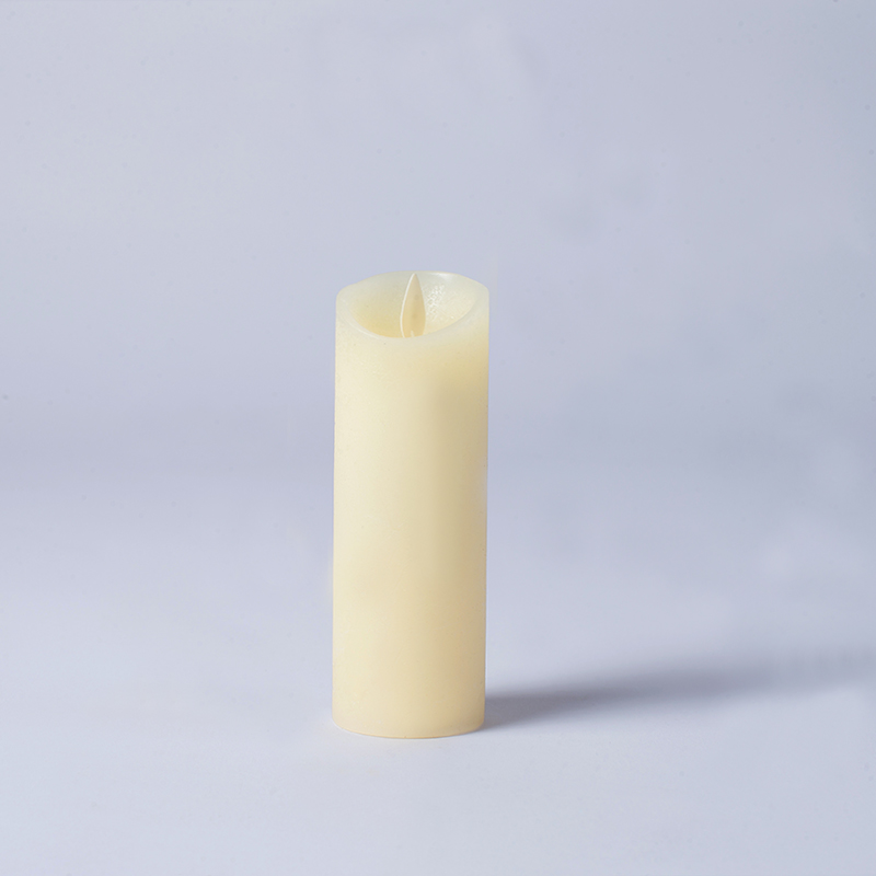 Paquet de 3 bougies piliers sans flamme vacillantes ivoire