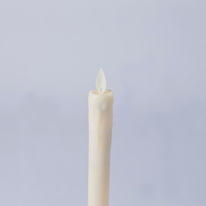 Paquet de 2 bougies coniques sans flamme en cire dégoulinante