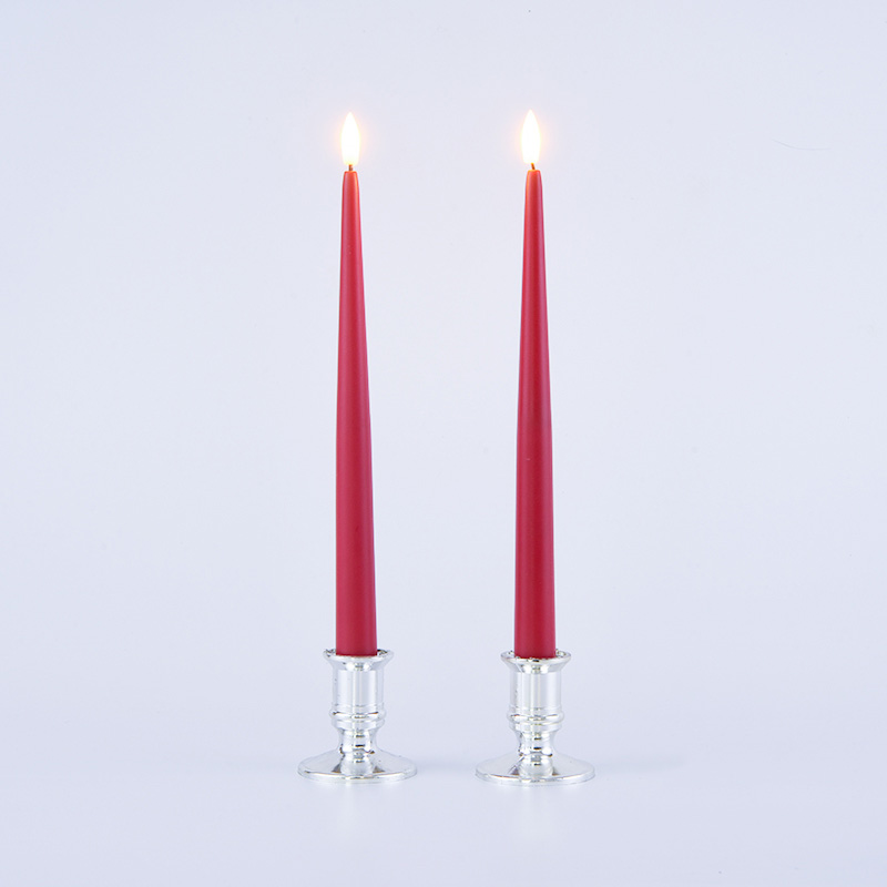 Ensemble de 2 bougies coniques sans flamme avec télécommande